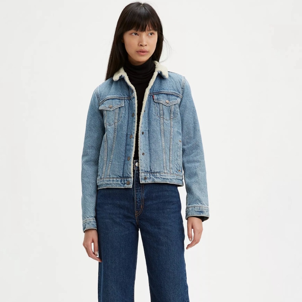 Levi's Blue Jean Jacket with White Lining